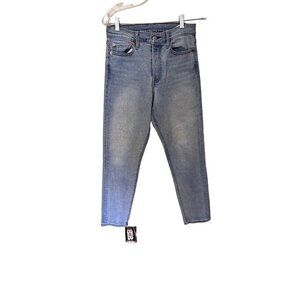 Levis Womens High-Waisted Blue Denim Jeans Size 28 button fly
